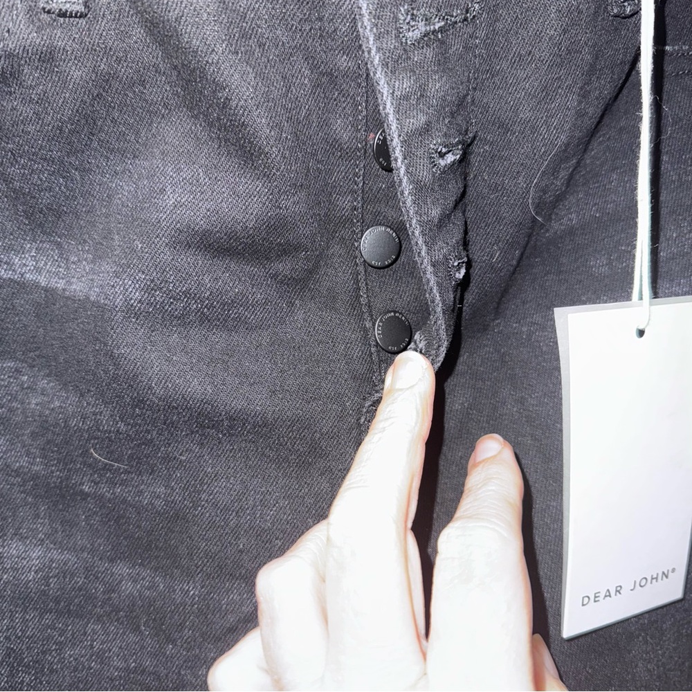 NWT Dear John Olivia Black High-Waisted Jeans. Size 33 - Picture 3 of 8